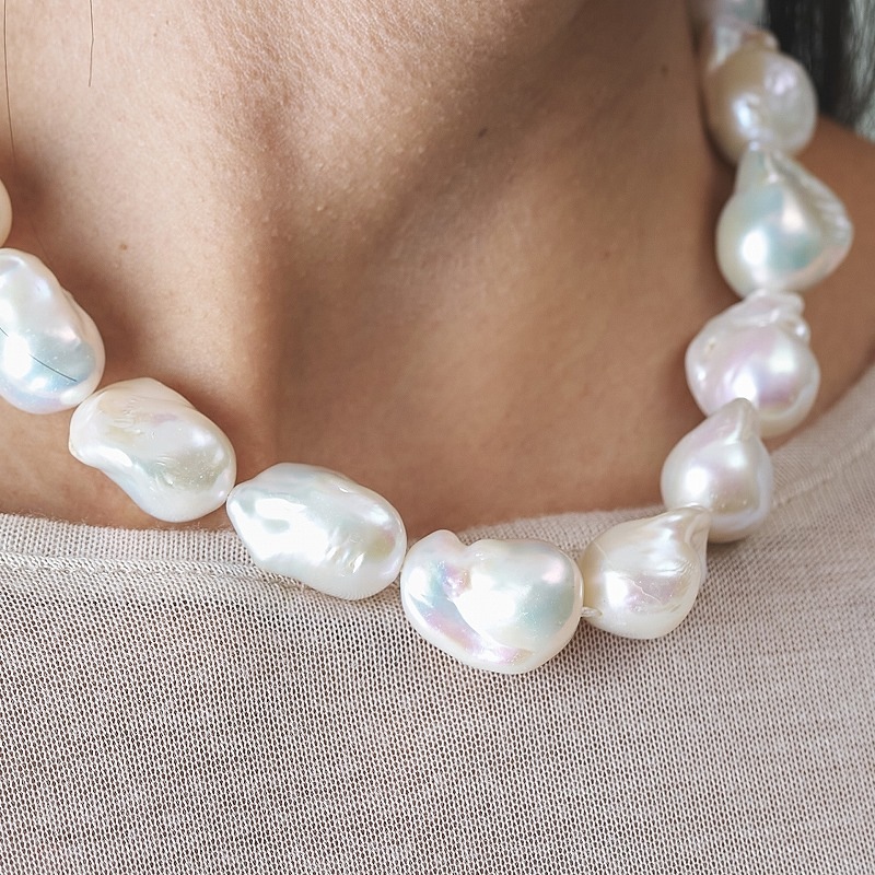 Joanne(ジョアンヌ) 淡水パールホワイト・オイスターネックレス