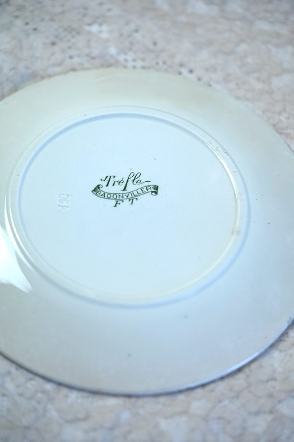 バドンヴィレのクローバBadonviller Trèfleデザート皿21cm gc