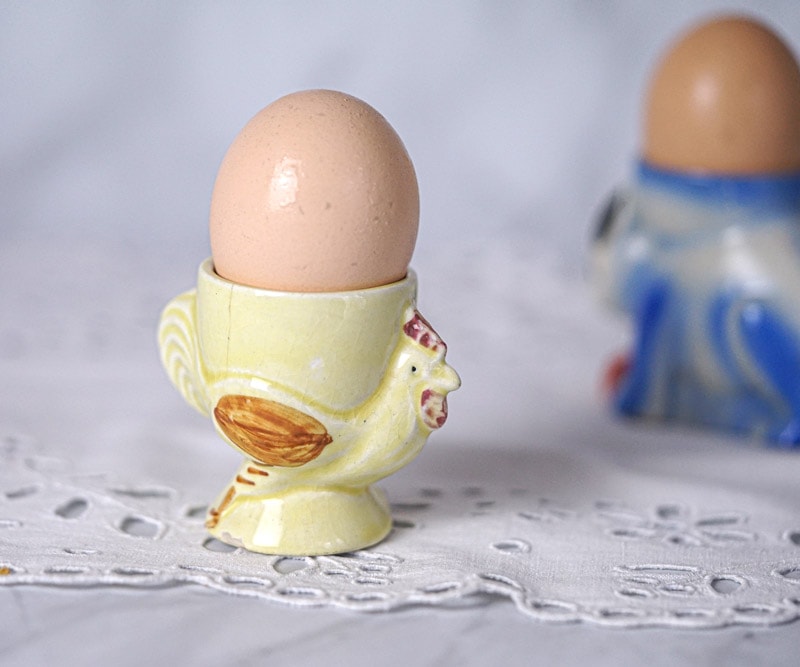 ニワトリのポーセリンのエッグスタンド1950-60年代頃 gc-1671の通販