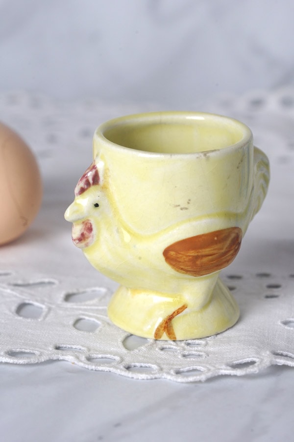 ニワトリのポーセリンのエッグスタンド1950-60年代頃 gc-1671の通販