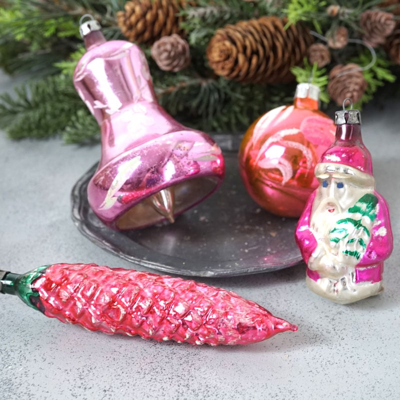 アンティーク クリスマスオーナメント 吹きガラス アソートセットJ gx