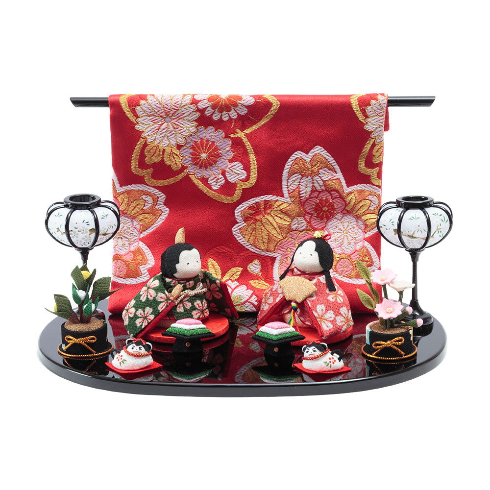 雛小物 ぽてりひな二人 桜 R-3782-Z | 名前旗・雛小物など | 【公式