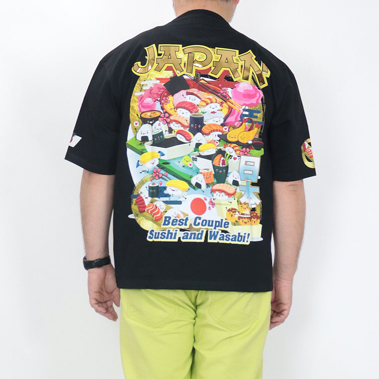 大きいサイズ＆レギュラーサイズ】日本のお土産 寿司プリントJapaneseT