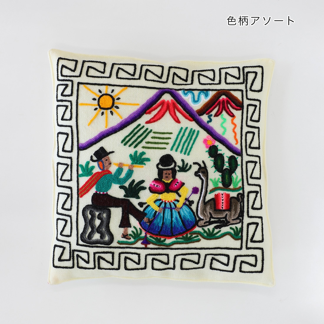 shanti / ペルー アヤクーチョ刺繍クッションカバー｜テソロ(tesoro