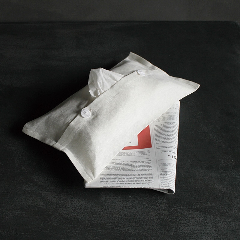 ティッシュボックスカバー _ スレッドボタン