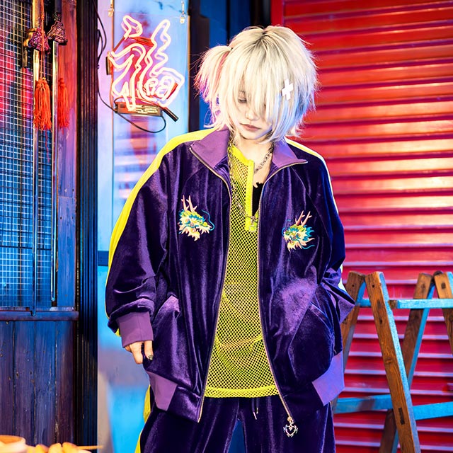 ドラゴンベロアトラックジャケット【BLACK】｜LISTEN FLAVOR(リッスン