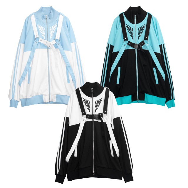 堕天使のハーネスジャージ【L.BLUE×WHITE】｜LISTEN FLAVOR(リッスン