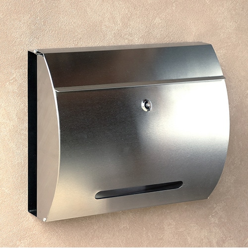 ポスト ステンレス 幅38×奥行13×高さ31cm 郵便ポスト 郵便受け WM-043