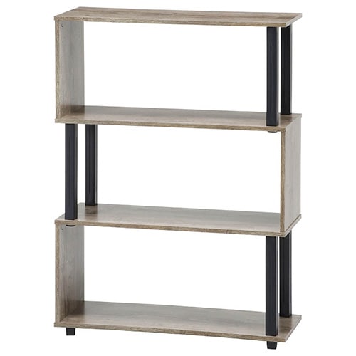 ディスプレイラック 3段 幅800×奥行298×高さ1126mm S字 オープン