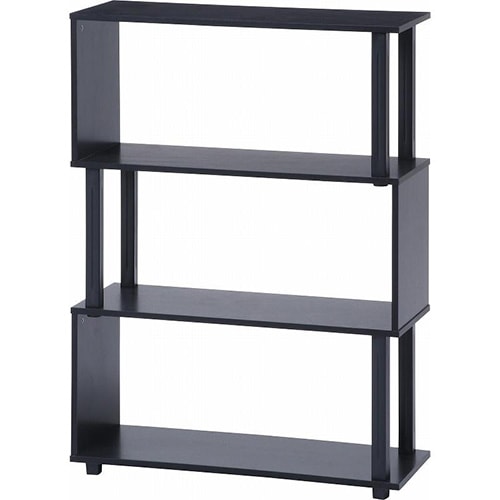 ディスプレイラック 3段 幅800×奥行298×高さ1126mm S字 オープン