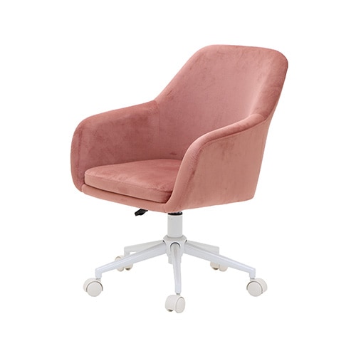 デスクチェア キャスター付き 昇降 ベロア調 オフィスチェア 42-727