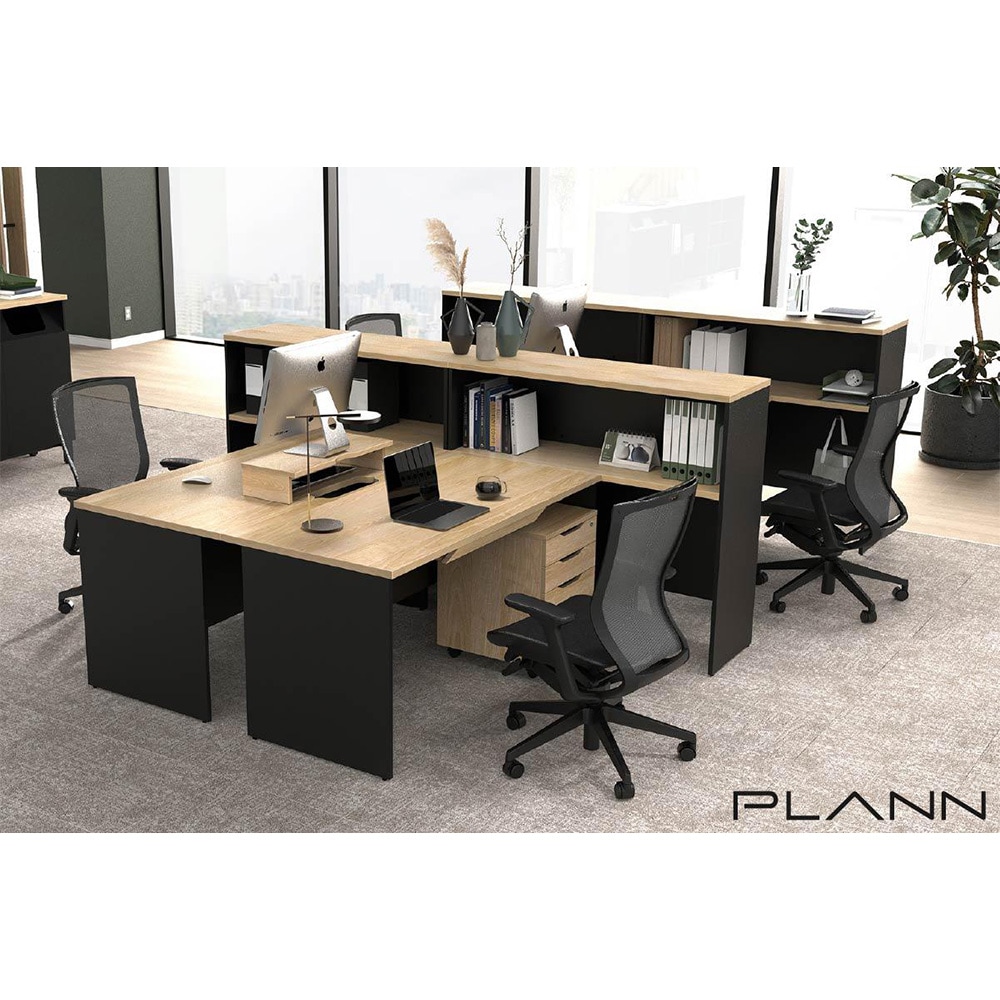 ハイテーブル 木製 幅1200×奥行400mm パーテーション サイドテーブル