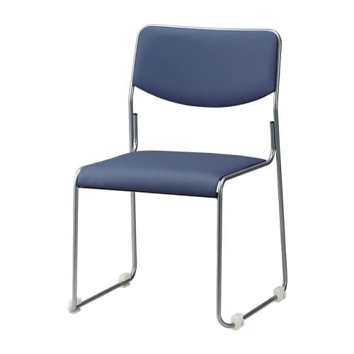 ミーティングチェア 4脚セット ビニールレザー スタッキングチェア