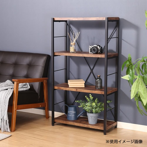 オープンラック 4段 幅600×奥行280×高さ1050mm オープンシェルフ 収納