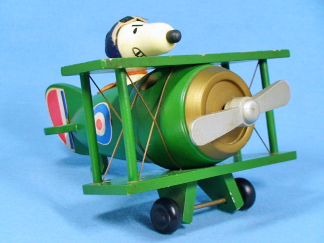 送料無料】ビンテージ Schmid 70' スヌーピー 飛行機 オルゴール