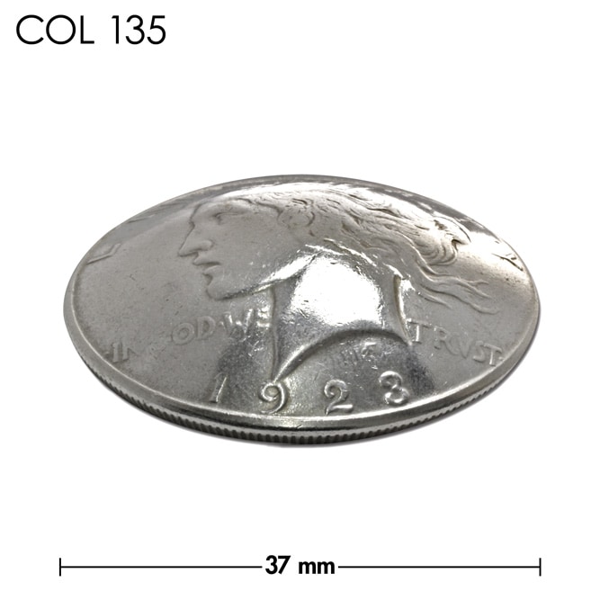 レザークラフト金具の銀貨 / コンチョ / アメリカ / 1ドル / ピース