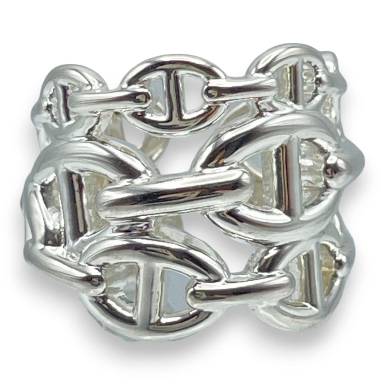 エルメス シェーヌ・ダンクル アンシェネ リング GM 52 シルバー925 12