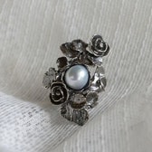 あこや真珠】ナチュラルブルーパールのフリーサイズリング | リング