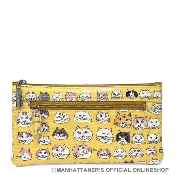 マルチ カード・札入れ「ぎっしり猫顔」 | すべての商品