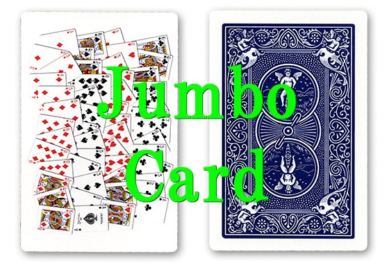 ジャンボカード：トランプ52枚ギャフカード（青）/Jumbo Bicycle Cards