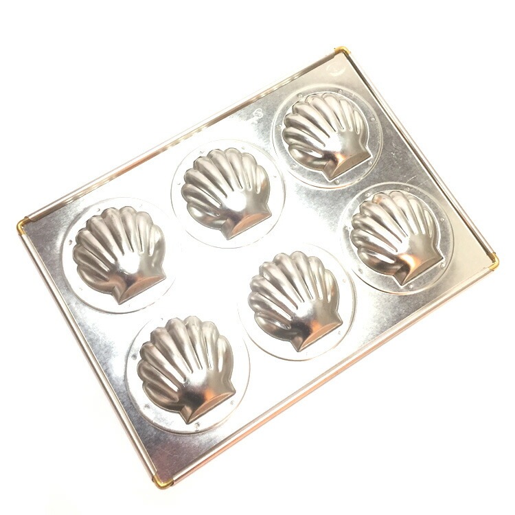 シリコン 加工 ホタテ マドレーヌ 型 天板 6個付 松永製作所