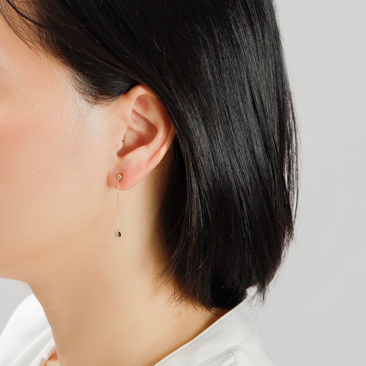 フクリン ダイヤモンド チャームピアス /c0244da ジュエリー専門店