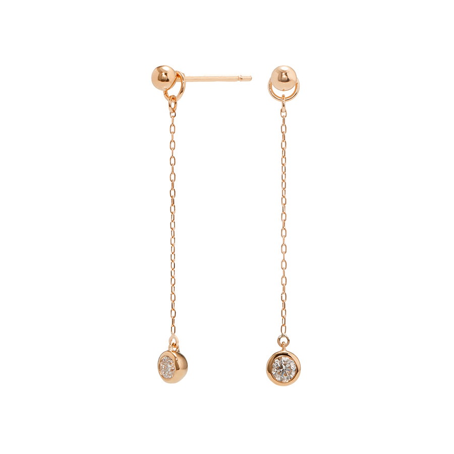 フクリン ダイヤモンド チャームピアス /c0244da ジュエリー専門店