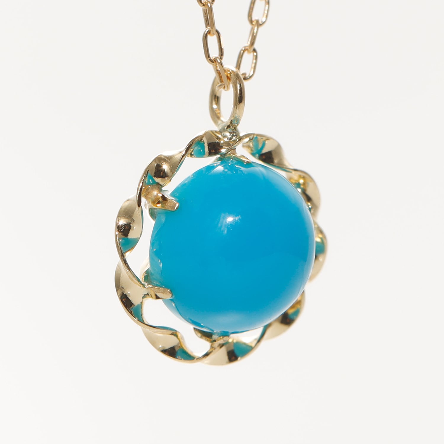 ラウンド ターコイズ ネックレス /a0163tq ジュエリー専門店 malvaceae