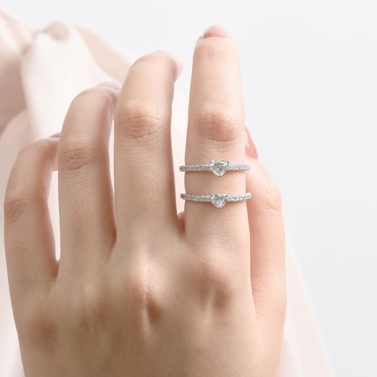 ルガ GIA ダイヤモンド リング ハートシェイプ 0.5ct /s0436da