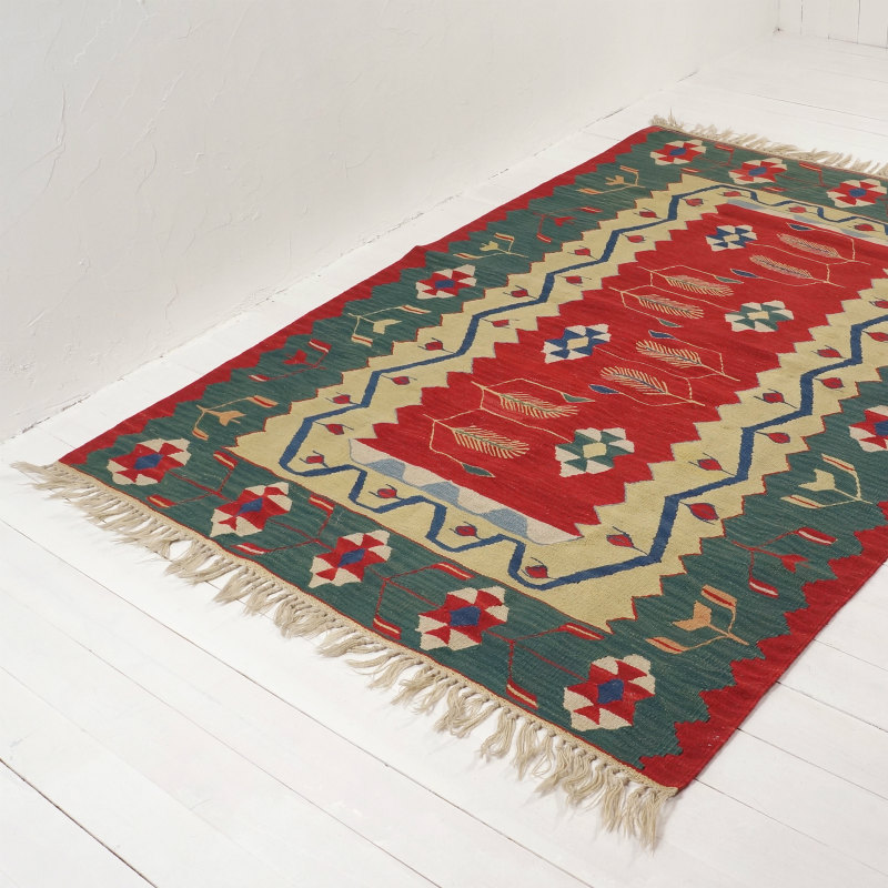 トルコ アナトリアオールドキリム 118cm×170cm ラグ・マット｜マライカ