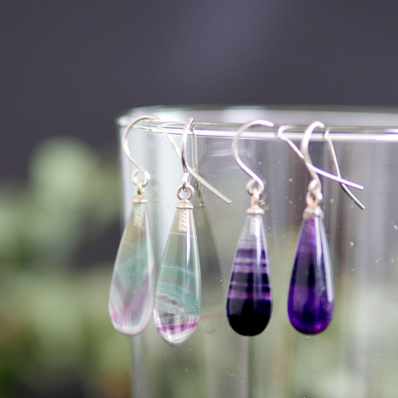 フローライト シルバーピアス 【メール便可】｜マライカ公式通販