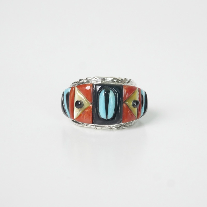 21号 ズニ族 ヴァージニアクアム インレイ リング｜マライカ公式通販