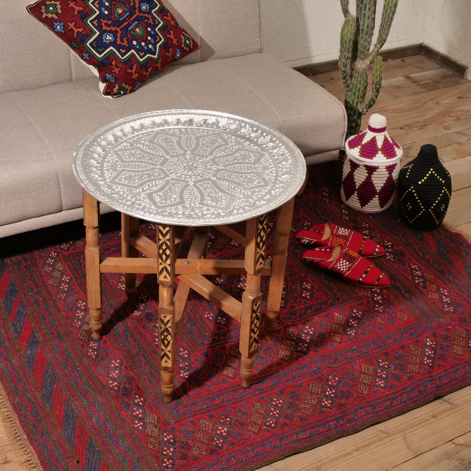 モロッコティーテーブル 折りたたみ式サイドテーブル｜マライカ公式通販