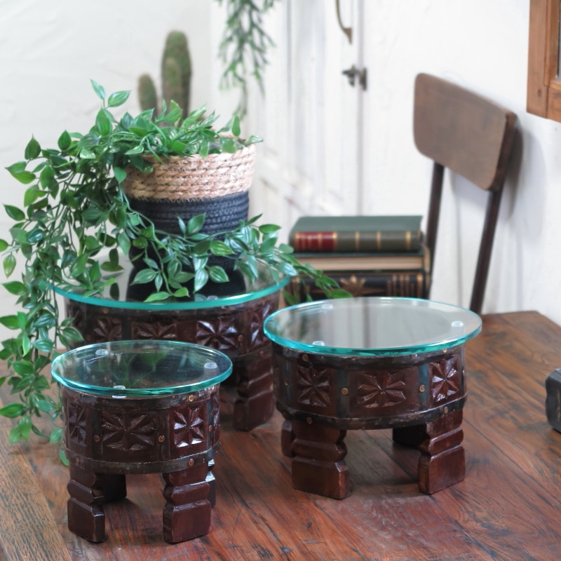 ガラスミニテーブル コレクションテーブル｜マライカ公式通販