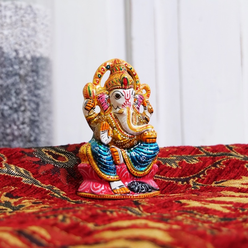 ヒンドゥー教神様 ペイントガネーシャ 【メール便可】｜マライカ公式通販