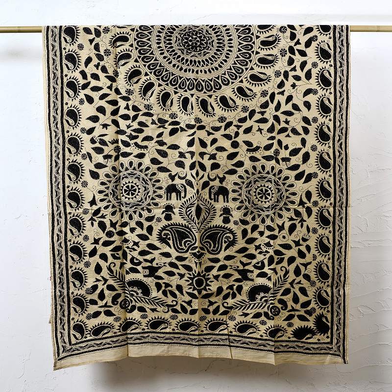シルクカンタ刺繍タペストリー 大判ストール｜マライカ公式通販