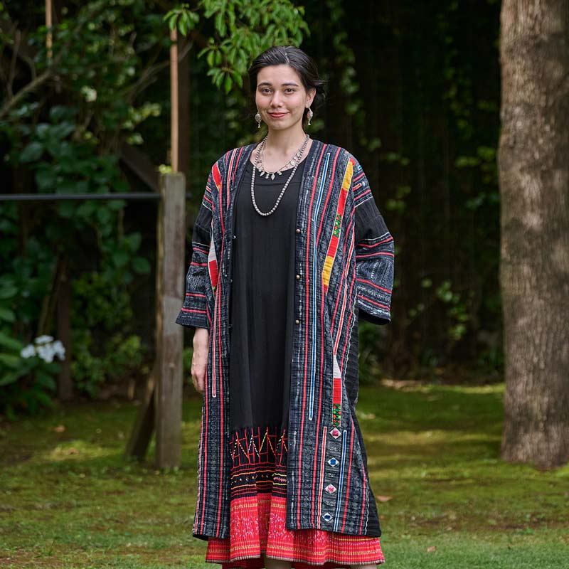 モン族リバーシブルロングジャケット｜マライカ公式通販