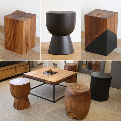 スツール/サイドテーブル 花台 おしゃれ ナチュラルリゾート家具