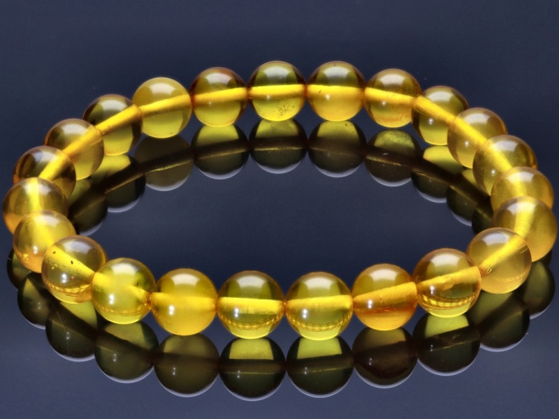 圧縮加工無し☆バルト海産☆蜂蜜色☆天然琥珀☆ブレスレット/天然
