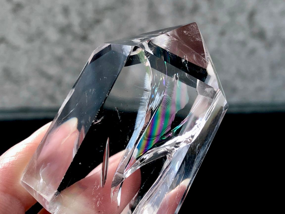 1点物】美しいレインボー虹☆ブラジル産☆天然石/アイリスクォーツ