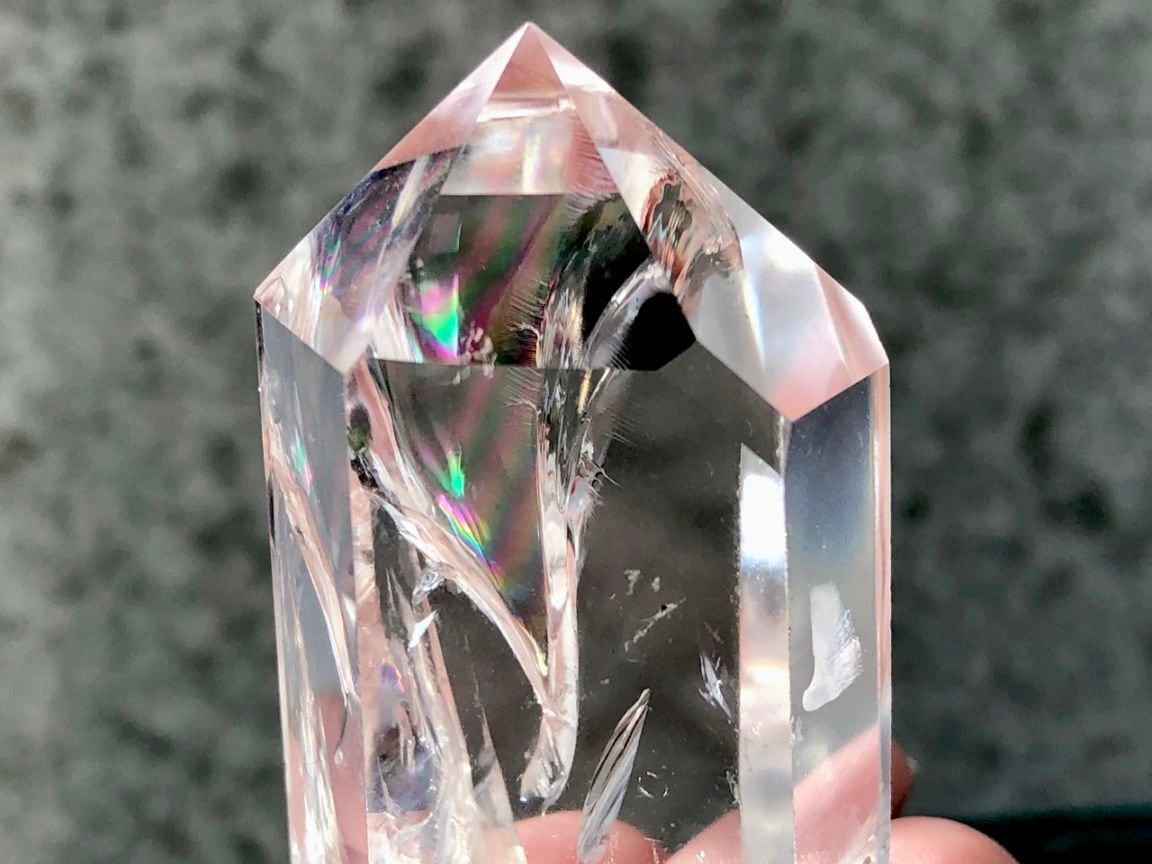 1点物】美しいレインボー虹☆ブラジル産☆天然石/アイリスクォーツ