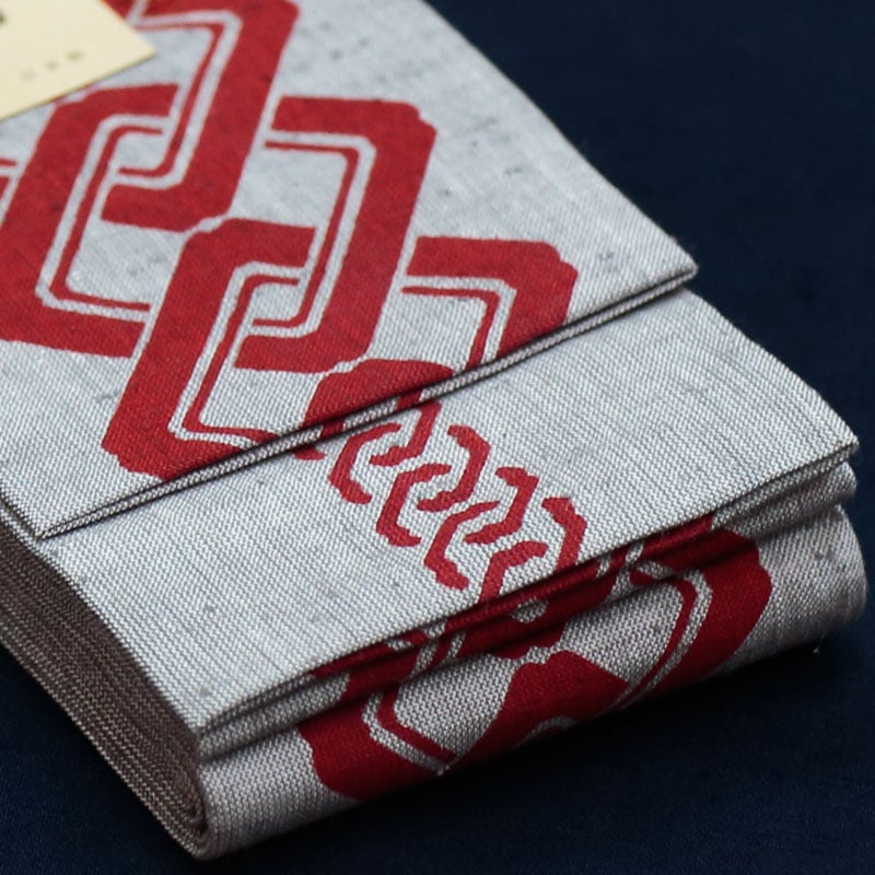 男帯｜祭帯】染角帯「吉原｜ネズ赤」祭用品専門店浅草絆纒屋ネットショップ