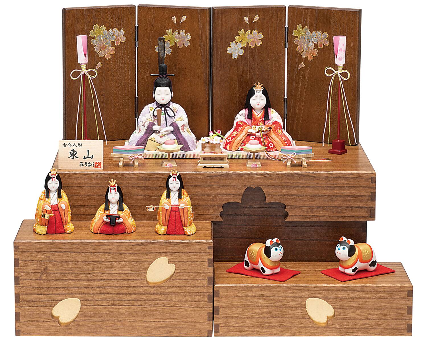 真多呂人形 | 雛人形,段飾り 東山雛 5人 | 雛人形(ひな人形)、五月人形