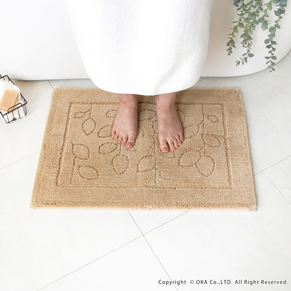 乾度良好ファイン バスマット 約50cm×70cm （ 洗える 吸水 速乾 抗菌