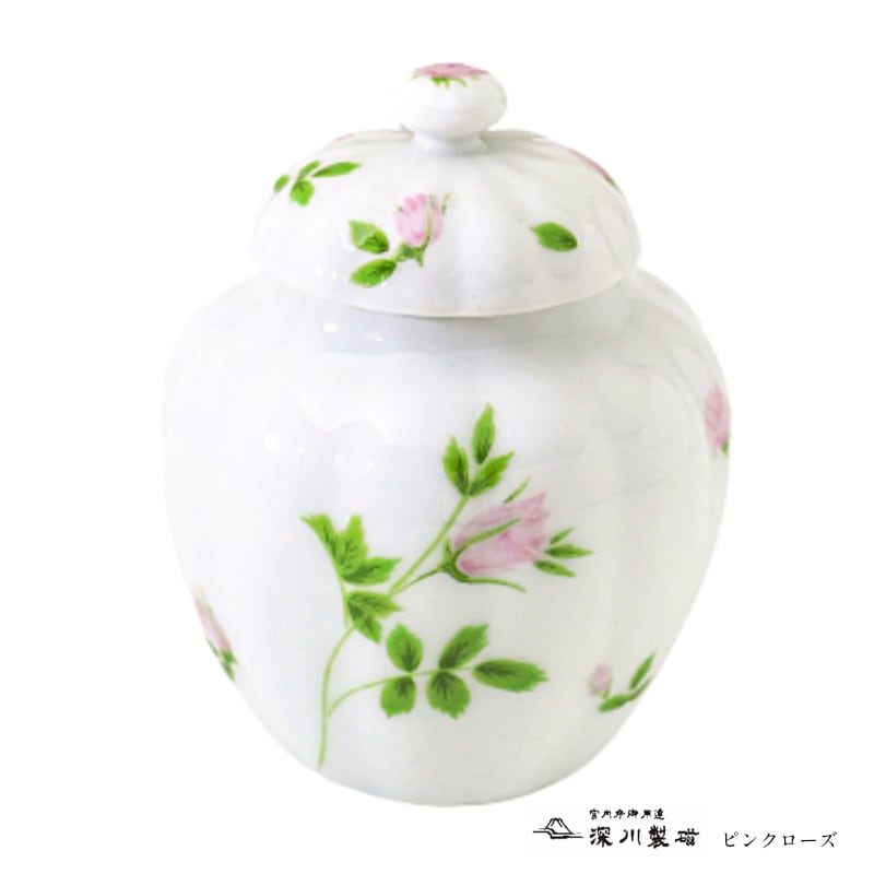 骨壷 全商品一覧,深川製磁製骨壷深川製磁ミニ骨壷 【ピンクローズ】桐