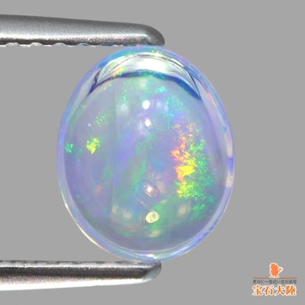 天然ウォーターオパール 0.97ct 【瑞々しい遊色】 メキシコ