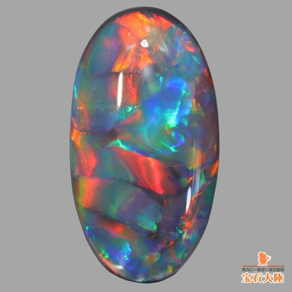 天然ブラックオパール 2.81ct【リボン遊色】トッピン！