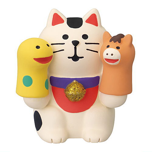 干支あそび猫 へびと馬 (ZSG-29769G)】 DECOLE concombre デコレ