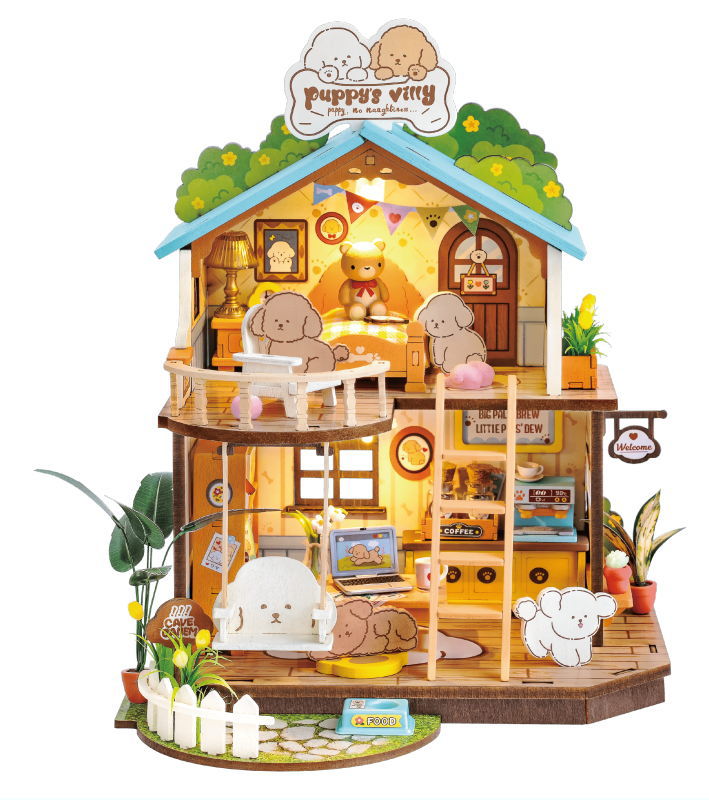 ROBOTIME ROLIFE DIYミニチュアドールハウスキット 【DG169：Puppy's