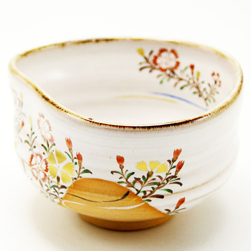 抹茶碗 撫子絵 中村良二作 夏物の通販は【茶道具のみのる園】